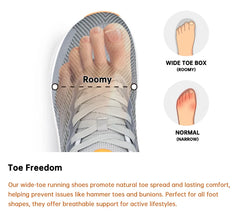 Running Shoes Original Men Sneakers Comfortable Wide Toe Box Athletic Shoes Non Slip Jogging Footwear Breathable Gym Trainer
