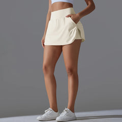 Women Gym Running Shorts Double Deck Quick Dry Gym Sport Shorts Fitness Jogging Workout Shorts With Pocket Sports Tight Short