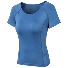 Women  Yoga Top Running Workout Gym Crop TopShort Sleeve Stretch Casual Exercise Women T-Shirts Fitness Sport Top
