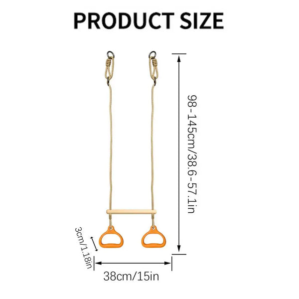 Swing Bar Gym Equipment Rings Bar Funny Ergonomic Stable Kids Game For Adults Children Backyard Playground Indoor Outdoor