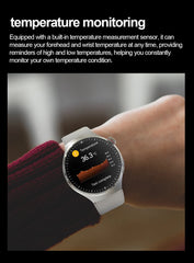 2025 New Nursing Grade Smart Watch Blood oxygen Blood Lipid Uric Acid ECG+PPG Body Temperature Bluetooth Call Health Smartwatch