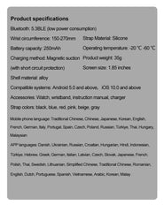 2025 New Health Smart Watch Men 1.85" Ultra HD Screen Heart Rate Temperature Watches BT Call Sports Smart Bracelet Women For IOS