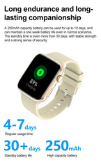 2025 New Health Smart Watch Men 1.85" Ultra HD Screen Heart Rate Temperature Watches BT Call Sports Smart Bracelet Women For IOS