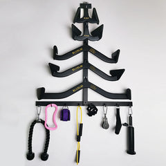 Detachable Floor/Wall Style Fitness Equipment Accessories Handle Placement Rack Gym Resistance Belt Storage Rack Space Saving