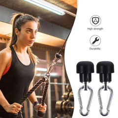 2 Sets Wire Rope Terminals Cable Ankle Attachments Gym Pulley Accessories Snap Hook Lock Adapter For Fitness Equipment Building