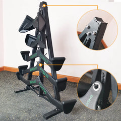 Detachable Floor/Wall Style Fitness Equipment Accessories Handle Placement Rack Gym Resistance Belt Storage Rack Space Saving