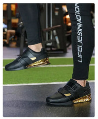New Hook Loop Gym Weight Lifting Boots for Men Women Athletic Golden Sliver Deep Squat Shoes Balance Pro Fitness Sneakers