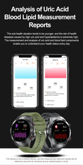 2025 New For HUAWEI  Health Watch Uric Acid blood fat Smart watch laser Therapy Watches Bluetooth Call ECG+PPG Smart Watch Man