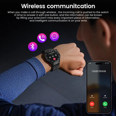Smart Watch Men Sport Blue Tooth Call Heart Rate Health Music Information Reminder Voice Assistant 2025 Smartwatch Calculator