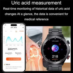 2025 New For HUAWEI  Health Watch Uric Acid blood fat Smart watch laser Therapy Watches Bluetooth Call ECG+PPG Smart Watch Man