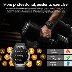 Smart Watch Men Sport Blue Tooth Call Heart Rate Health Music Information Reminder Voice Assistant 2025 Smartwatch Calculator