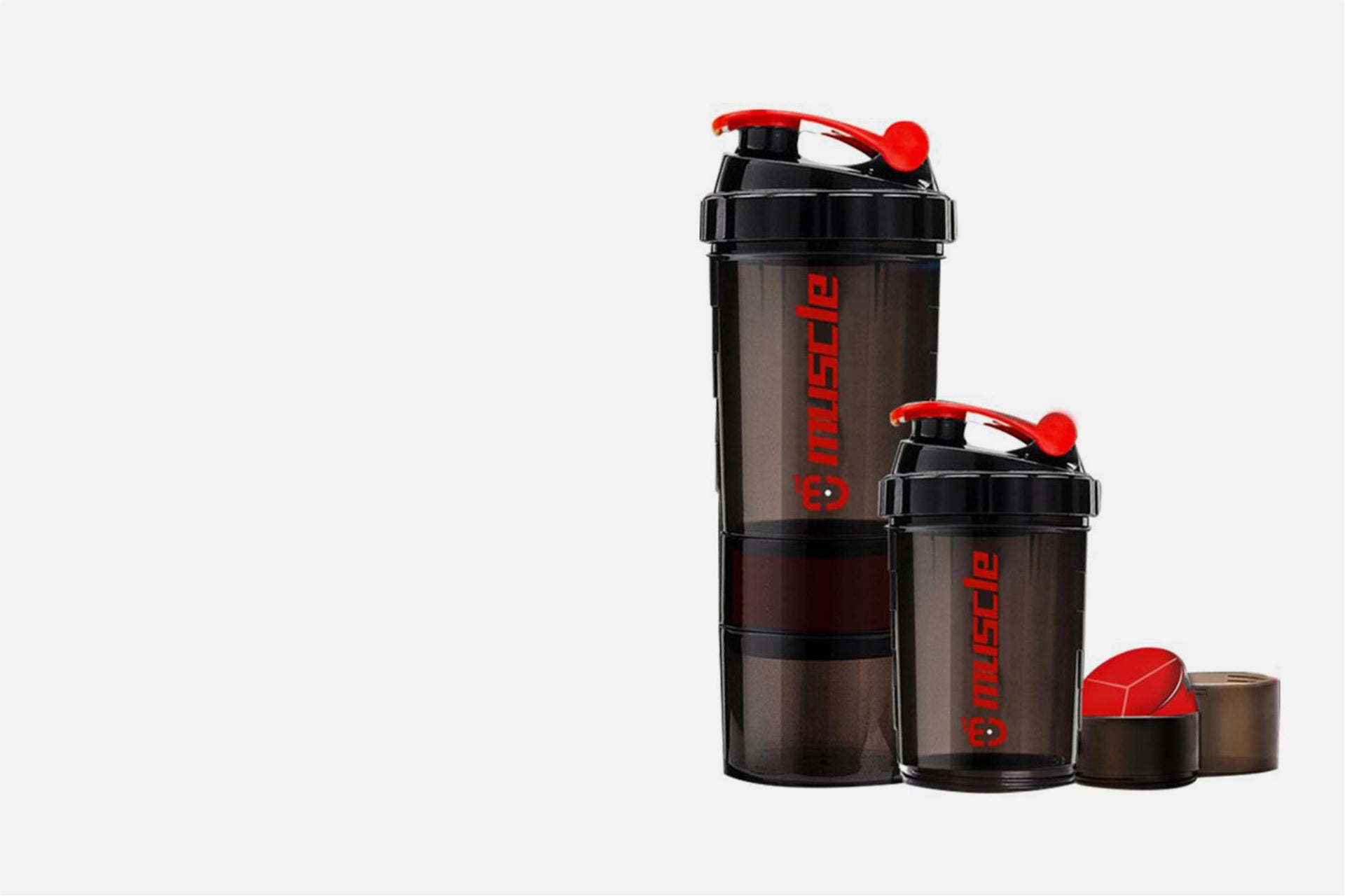 Water Bottles & <br> Protein Shakers